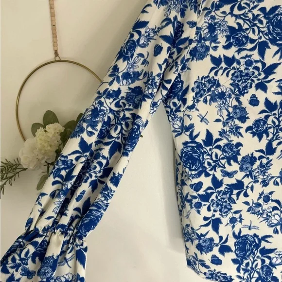 SHEIN Light Blue Distressed Blouse - Picture 6 of 8